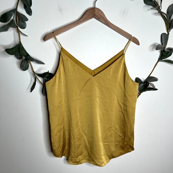 Express Mustard V Neck Tank Blouse LAST CALL - Picture 1 of 4